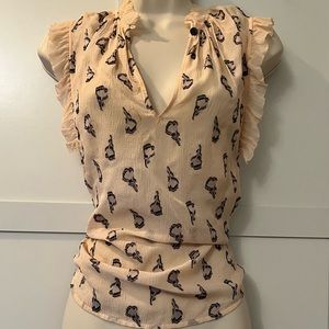 Rebecca Taylor silk blend share top size 2